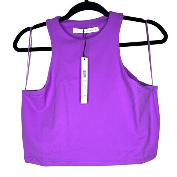 NEW Susana Monaco Racerback Crop Top Snapdragon XLarge - Picture 1 of 6